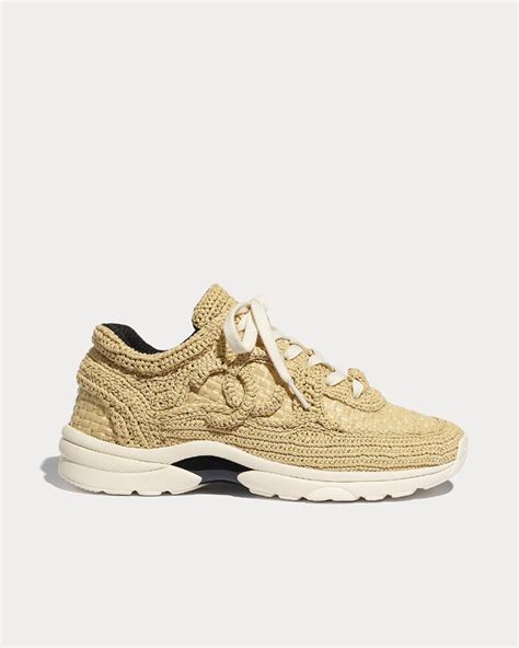 chanel raffia sneakers|Chanel shoes canada.